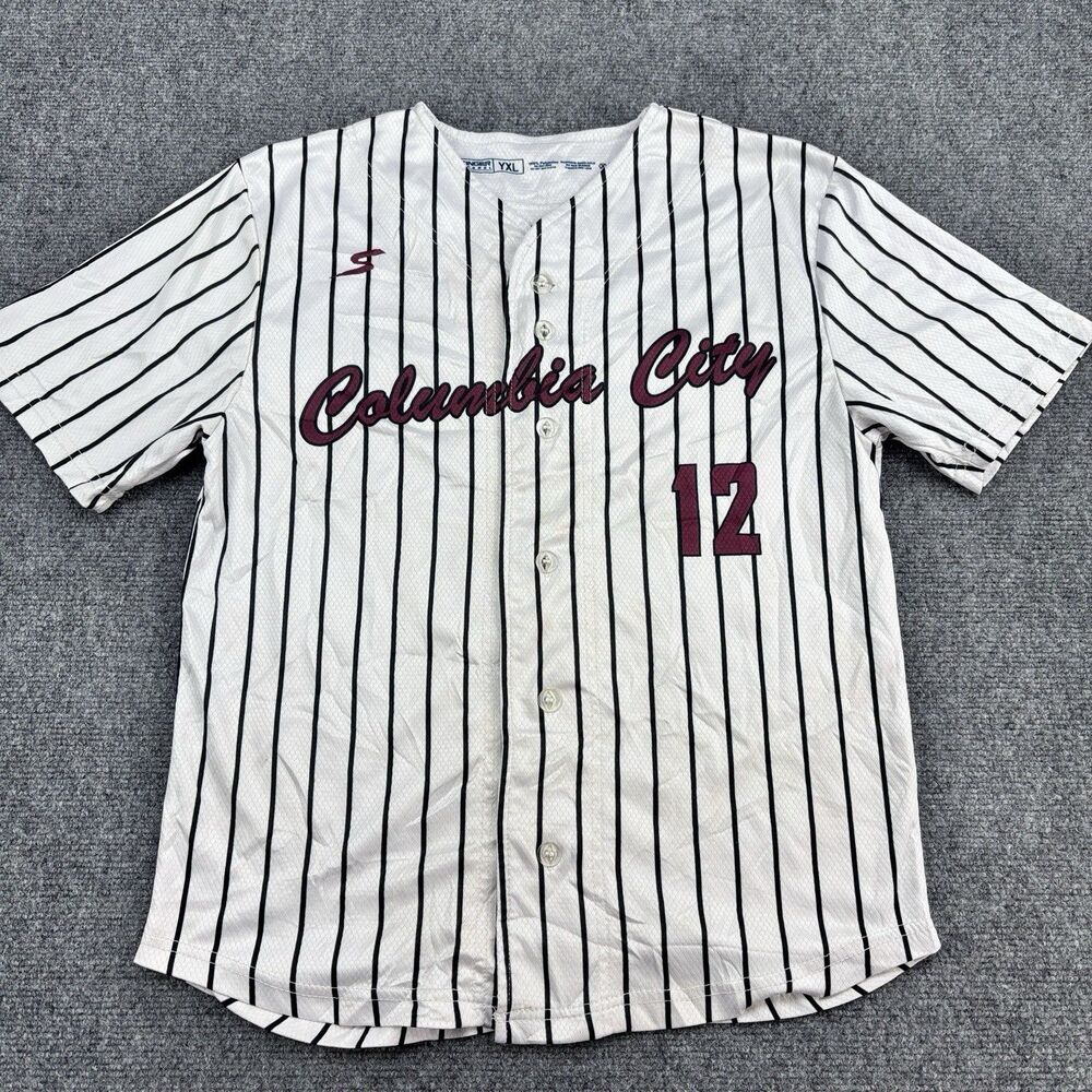 Stinger Apparel Youth XL Columbia City #12 Baseball Jersey Pinstripe